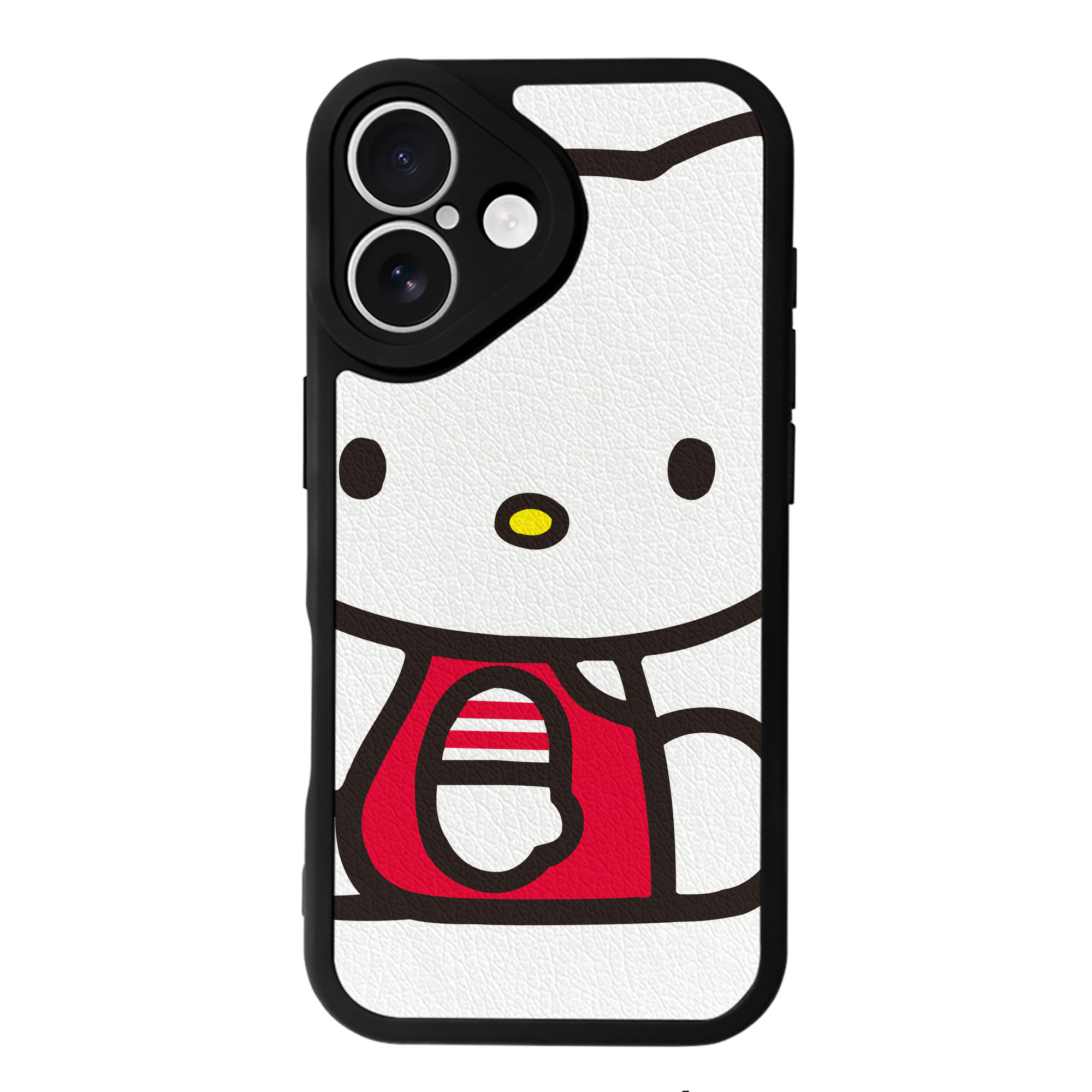 （画像用） Hello Kitty ハローキティ 【iPhone 16シリーズ対応】シリコンスマホケース（レザー調） 材質：シリコン